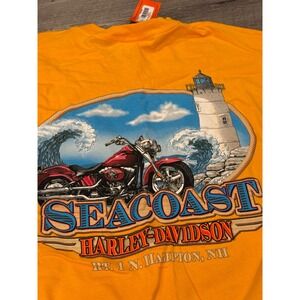 Harley Davidson Seacoast Lighthouse Motorcycle‎ T Shirt Men's 3XL 2010